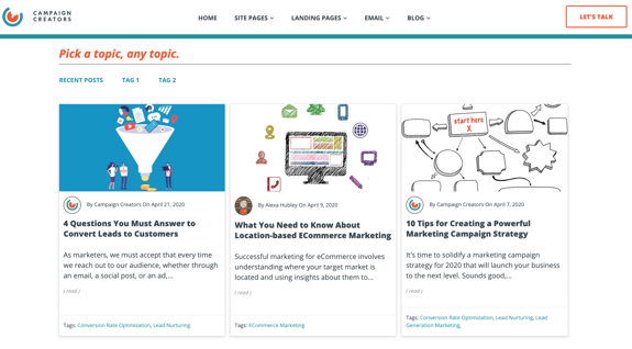 Blog Summary Filter
